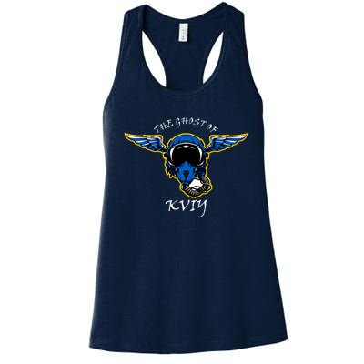 Ghost Of Kyiv Ukraine Fighter Pilot Mask Legend Women's Racerback Tank