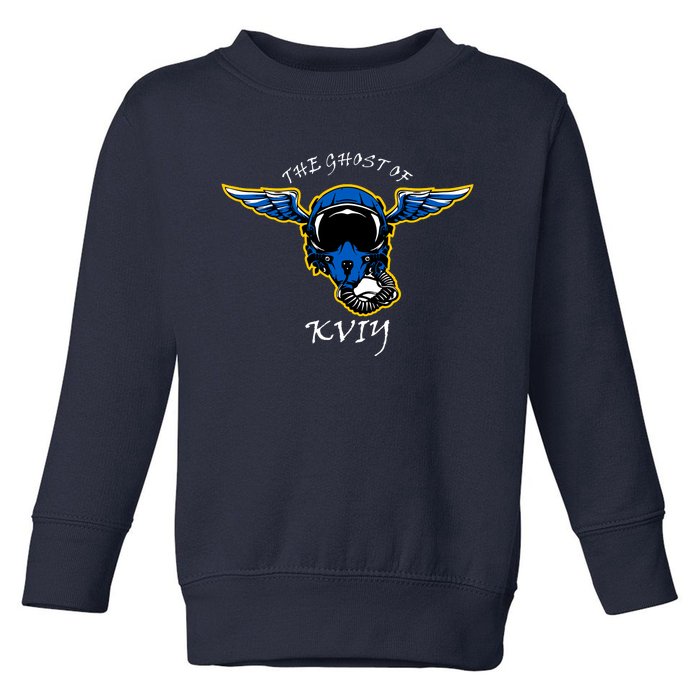 Ghost Of Kyiv Ukraine Fighter Pilot Mask Legend Toddler Sweatshirt