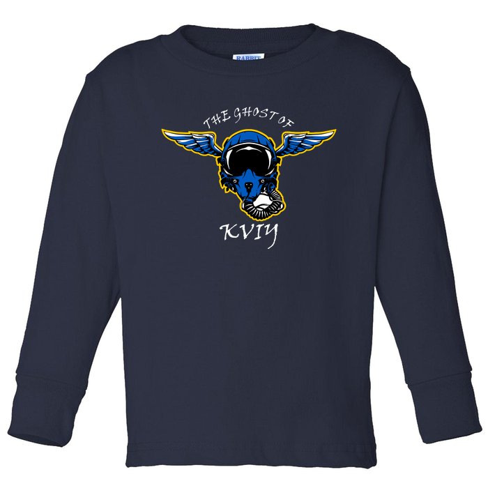 Ghost Of Kyiv Ukraine Fighter Pilot Mask Legend Toddler Long Sleeve Shirt