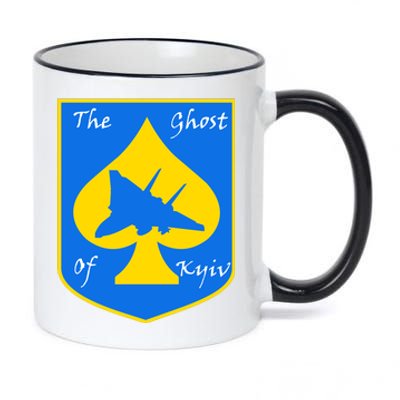 Ghost Of Kyiv Ukraine Fighter Pilot Legend Emblem 11oz Black Color Changing Mug