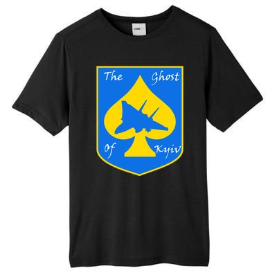 Ghost Of Kyiv Ukraine Fighter Pilot Legend Emblem Tall Fusion ChromaSoft Performance T-Shirt