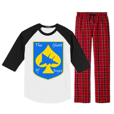 Ghost Of Kyiv Ukraine Fighter Pilot Legend Emblem Raglan Sleeve Pajama Set