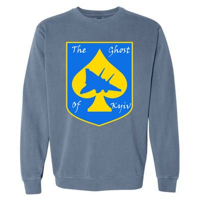 Ghost Of Kyiv Ukraine Fighter Pilot Legend Emblem Garment-Dyed Sweatshirt