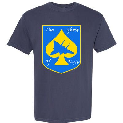 Ghost Of Kyiv Ukraine Fighter Pilot Legend Emblem Garment-Dyed Heavyweight T-Shirt