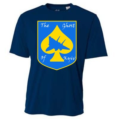 Ghost Of Kyiv Ukraine Fighter Pilot Legend Emblem Cooling Performance Crew T-Shirt