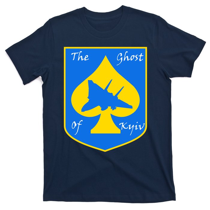 Ghost Of Kyiv Ukraine Fighter Pilot Legend Emblem T-Shirt