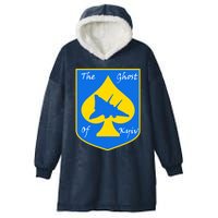 Ghost Of Kyiv Ukraine Fighter Pilot Legend Emblem Hooded Wearable Blanket