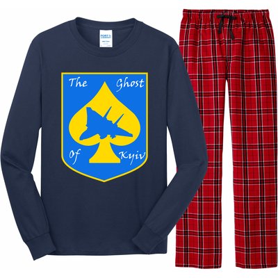 Ghost Of Kyiv Ukraine Fighter Pilot Legend Emblem Long Sleeve Pajama Set