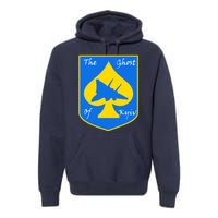 Ghost Of Kyiv Ukraine Fighter Pilot Legend Emblem Premium Hoodie