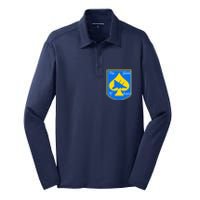 Ghost Of Kyiv Ukraine Fighter Pilot Legend Emblem Silk Touch Performance Long Sleeve Polo