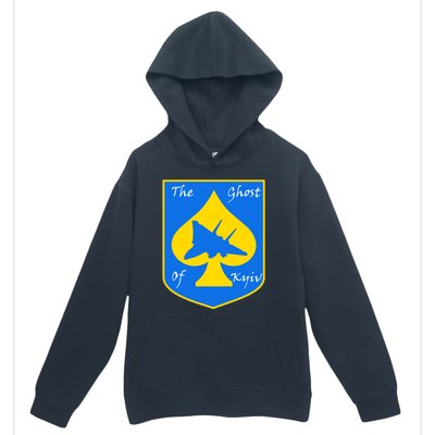 Ghost Of Kyiv Ukraine Fighter Pilot Legend Emblem Urban Pullover Hoodie