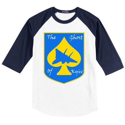 Ghost Of Kyiv Ukraine Fighter Pilot Legend Emblem Baseball Sleeve Shirt