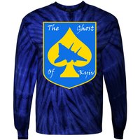 Ghost Of Kyiv Ukraine Fighter Pilot Legend Emblem Tie-Dye Long Sleeve Shirt