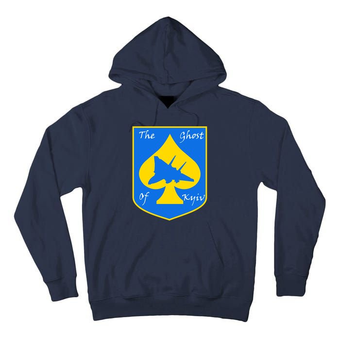 Ghost Of Kyiv Ukraine Fighter Pilot Legend Emblem Tall Hoodie