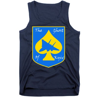 Ghost Of Kyiv Ukraine Fighter Pilot Legend Emblem Tank Top