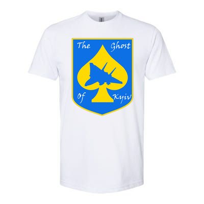 Ghost Of Kyiv Ukraine Fighter Pilot Legend Emblem Softstyle CVC T-Shirt