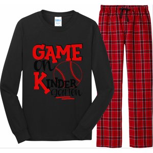 Game On Kindergarten Funny Baseball Back To School Long Sleeve Pajama Set