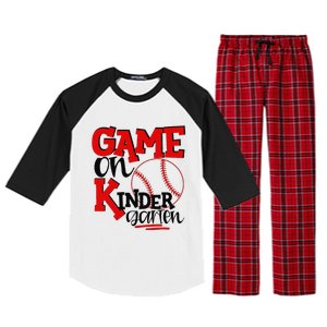 Game On Kindergarten Funny Baseball Back To School Raglan Sleeve Pajama Set