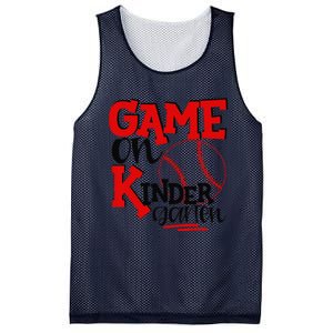 Game On Kindergarten Funny Baseball Back To School Mesh Reversible Basketball Jersey Tank