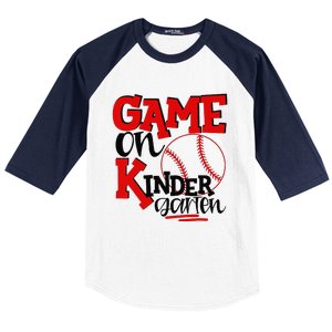 Game On Kindergarten Funny Baseball Back To School Baseball Sleeve Shirt