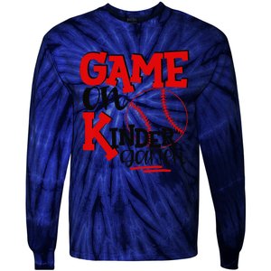 Game On Kindergarten Funny Baseball Back To School Tie-Dye Long Sleeve Shirt