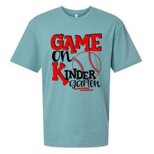 Game On Kindergarten Funny Baseball Back To School Sueded Cloud Jersey T-Shirt