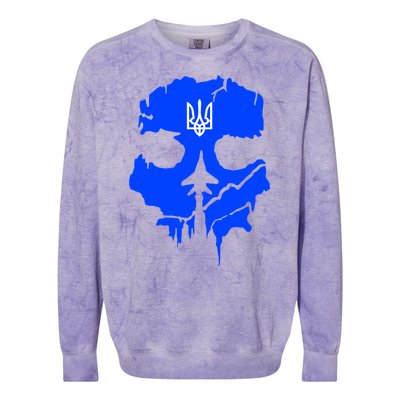 Ghost Of Kyiv Ukraine Colorblast Crewneck Sweatshirt