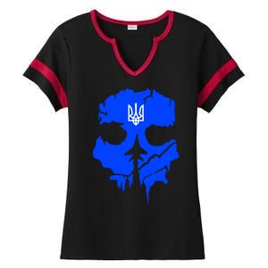 Ghost Of Kyiv Ukraine Ladies Halftime Notch Neck Tee