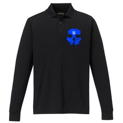 Ghost Of Kyiv Ukraine Performance Long Sleeve Polo