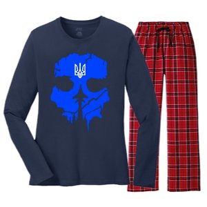 Ghost Of Kyiv Ukraine Women's Long Sleeve Flannel Pajama Set 