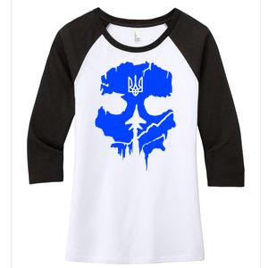 Ghost Of Kyiv Ukraine Women's Tri-Blend 3/4-Sleeve Raglan Shirt