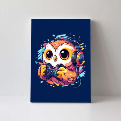 Gamer Owl Kawaii Owl Anime Funny Gaming Cute Owl Video Gamer Canvas