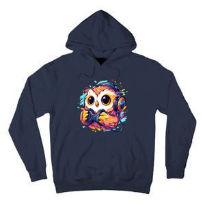 Gamer Owl Kawaii Owl Anime Funny Gaming Cute Owl Video Gamer Tall Hoodie