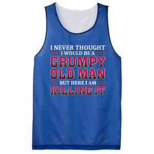 Grumpy Old Killing It Funny Grandpa Gift Mesh Reversible Basketball Jersey Tank