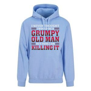 Grumpy Old Killing It Funny Grandpa Gift Unisex Surf Hoodie