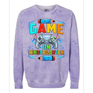 Game On Kindergarten Funny Back To School Video Games Boy Colorblast Crewneck Sweatshirt