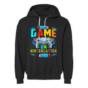 Game On Kindergarten Funny Back To School Video Games Boy Garment-Dyed Fleece Hoodie