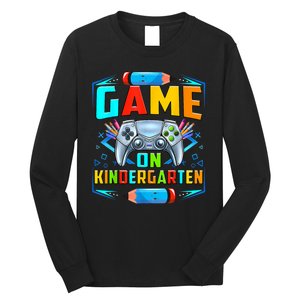 Game On Kindergarten Funny Back To School Video Games Boy Long Sleeve Shirt