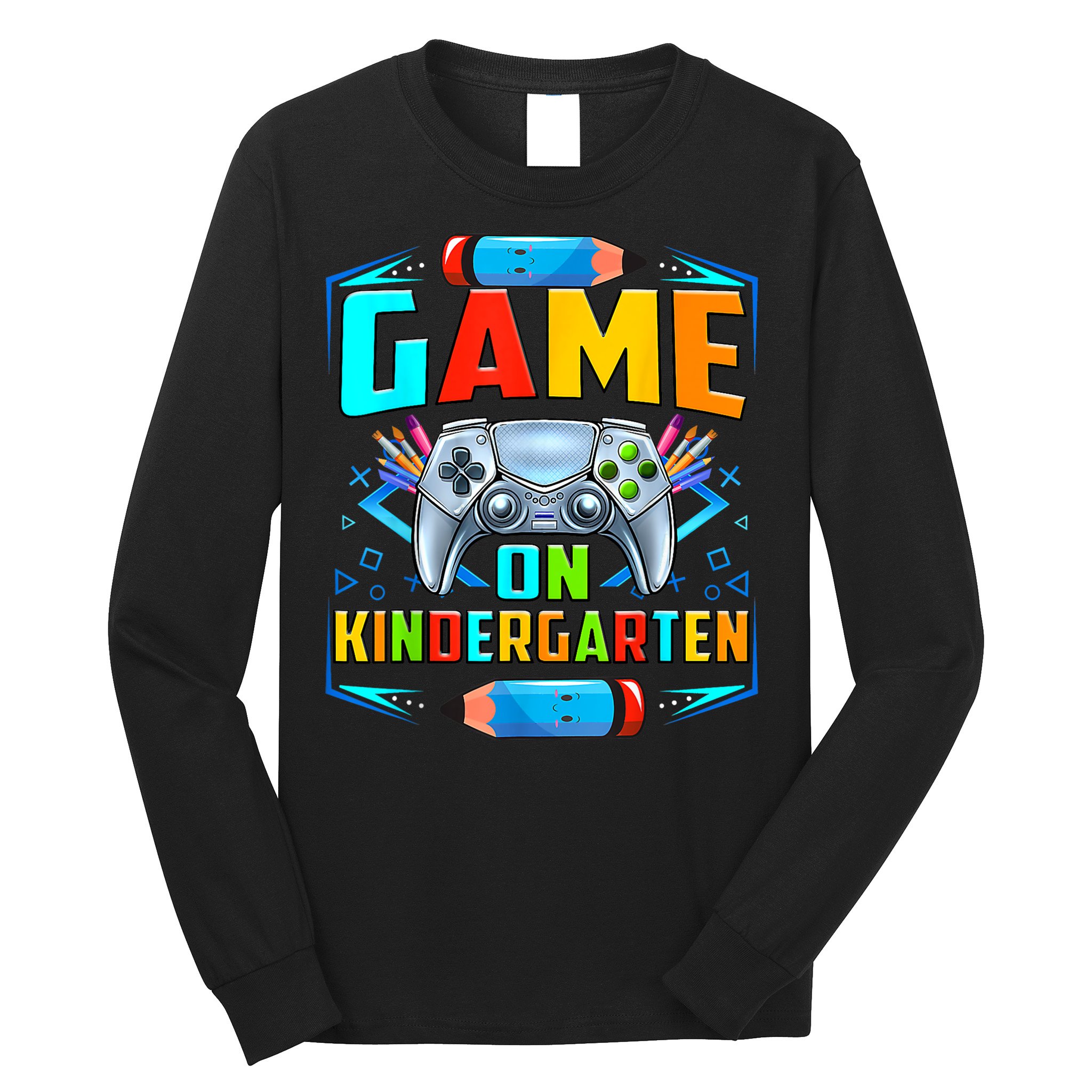 Game On Kindergarten Funny Back To School Video Games Boy Long Sleeve Shirt