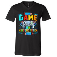 Game On Kindergarten Funny Back To School Video Games Boy V-Neck T-Shirt