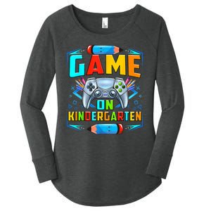 Game On Kindergarten Funny Back To School Video Games Boy Women's Perfect Tri Tunic Long Sleeve Shirt