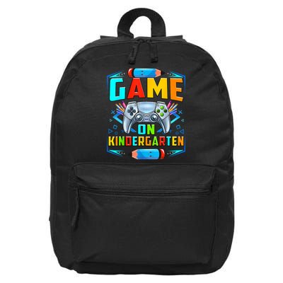 Game On Kindergarten Funny Back To School Video Games Boy 16 in Basic Backpack