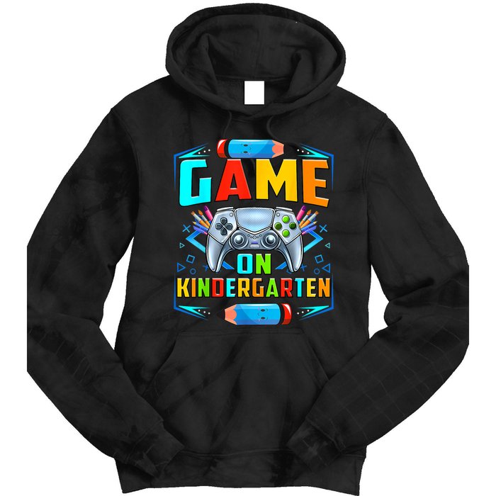 Game On Kindergarten Funny Back To School Video Games Boy Tie Dye Hoodie