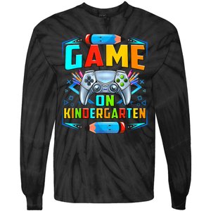 Game On Kindergarten Funny Back To School Video Games Boy Tie-Dye Long Sleeve Shirt