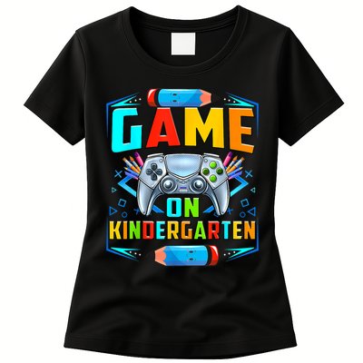 Game On Kindergarten Funny Back To School Video Games Boy Womens T-Shirt