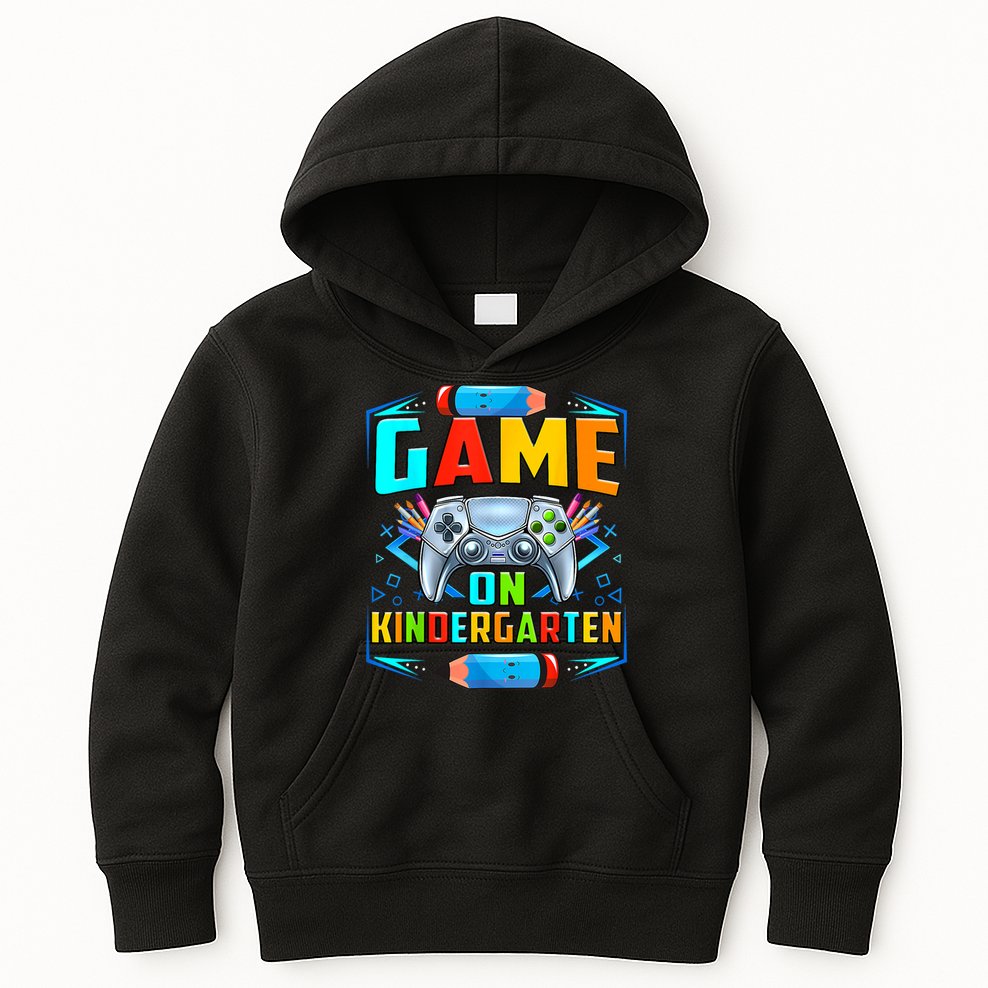 Game On Kindergarten Funny Back To School Video Games Boy Kids Hoodie