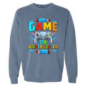 Game On Kindergarten Funny Back To School Video Games Boy Garment-Dyed Sweatshirt