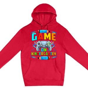 Game On Kindergarten Funny Back To School Video Games Boy Premium Pullover Hoodie