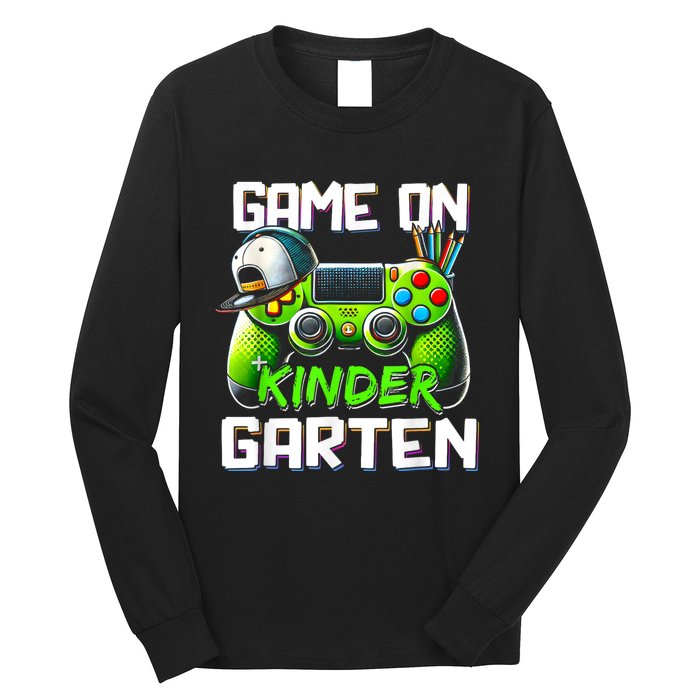 Game On Kindergarten Back To School Funny Gamer Long Sleeve Shirt