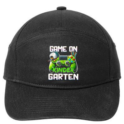 Game On Kindergarten Back To School Funny Gamer 7-Panel Snapback Hat